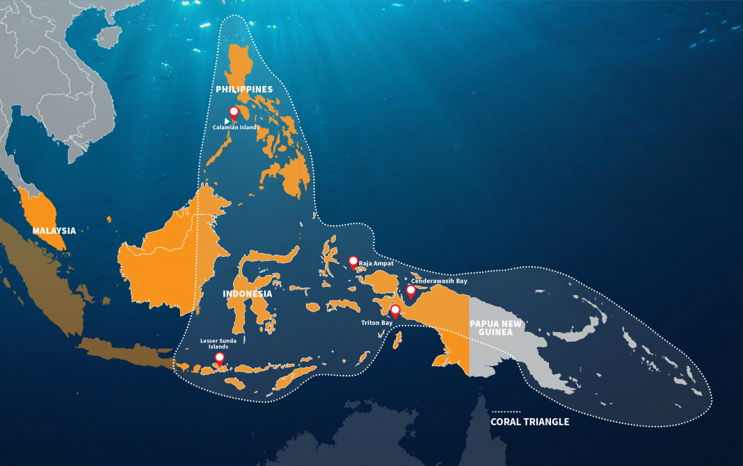 Map of the Coral Triangle